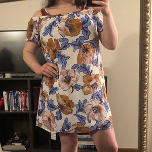 off the shoulder floral dress